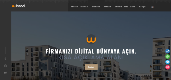 İnşaat Web Site Scripti